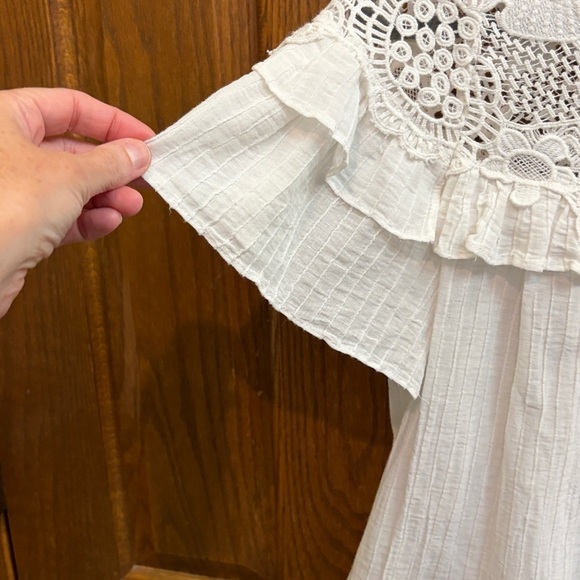 Sea NY Figgy Embroidered Eyelet White Blouse Size 4, EUC - Picture 9 of 11